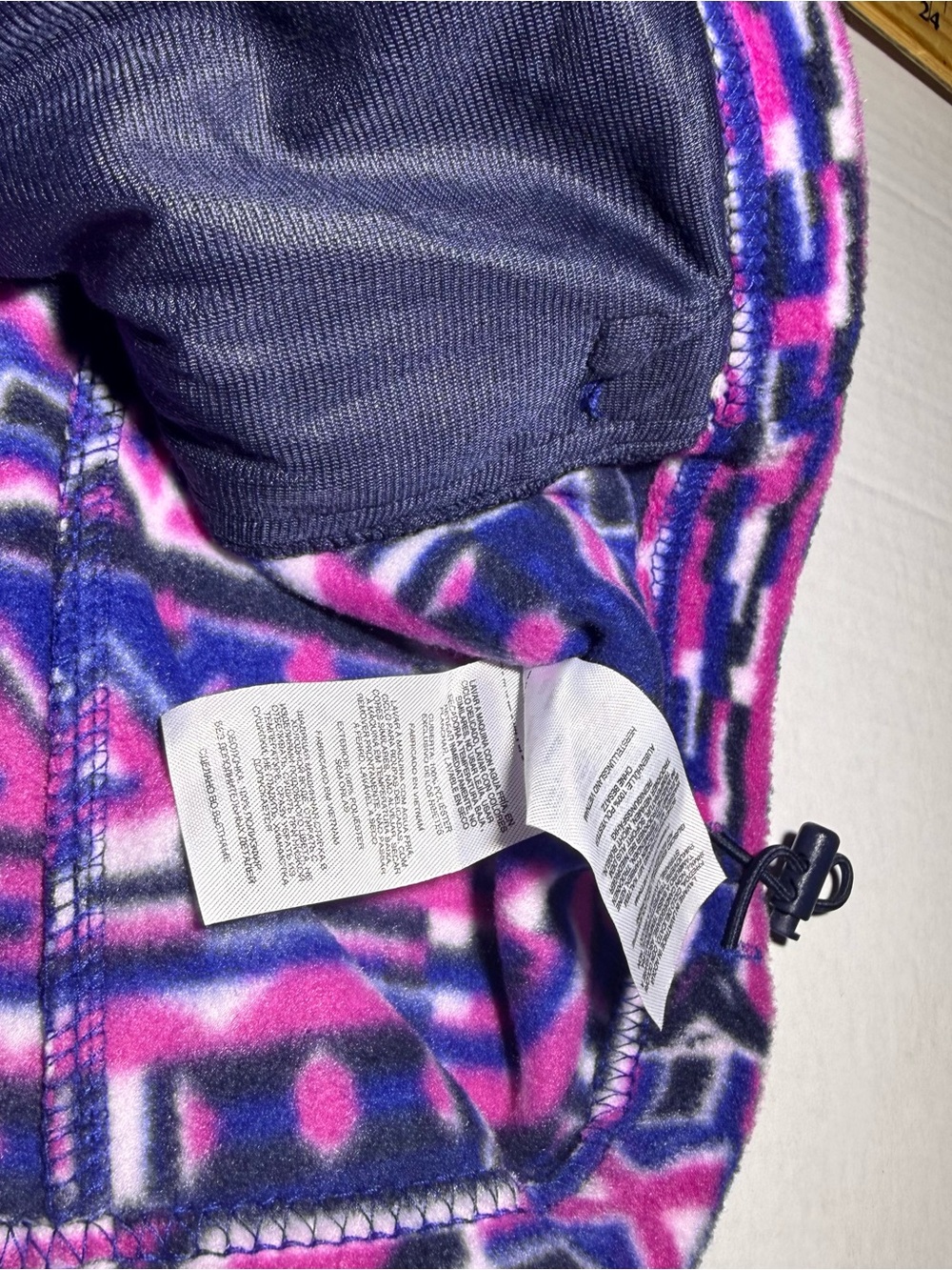 Columbia Women Dark Sapphire 80s Stripe Benton Springs FZ Fleece Jacket Size XL - Picture 5 of 9